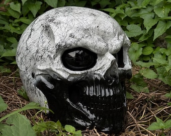 Black Mouth Skeleton Motorcycle Helmet Custom DOT and ECE Approved