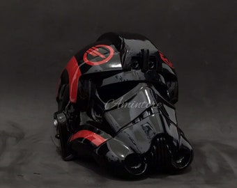 Inferno Squad Tie Fighter Pilot Casco de motocicleta Custom DOT y ECE aprobado