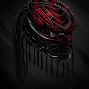 Berserker Predator The Red Motorcycle Helmet Custom DOT and ECE Approved