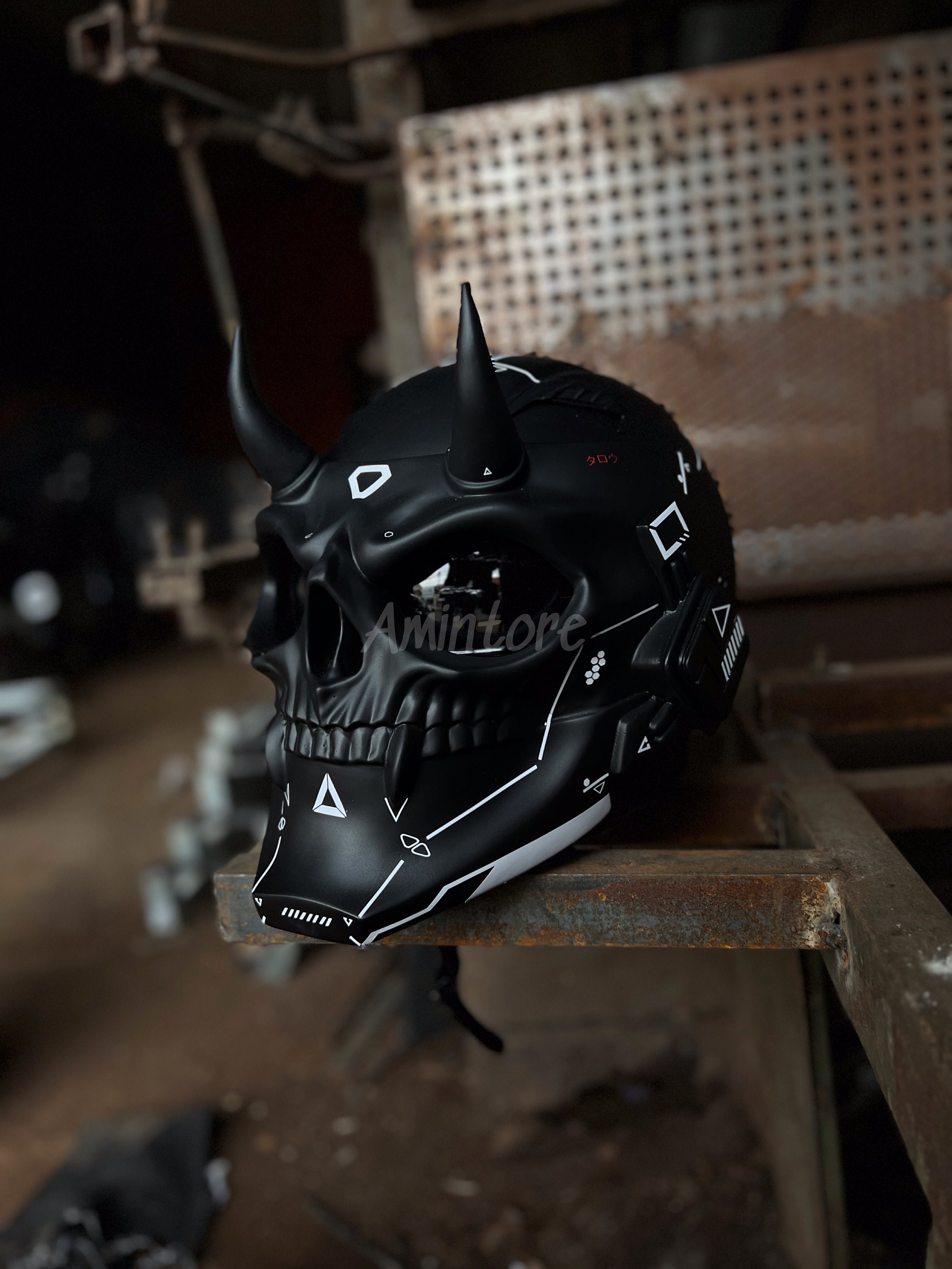cyberpunk motorcycle helmet Cyberpunk Motorcycle Helmet Custom | Cyberpunk Mask | Cyberskull | DOT N  ECE Approved / TX-023