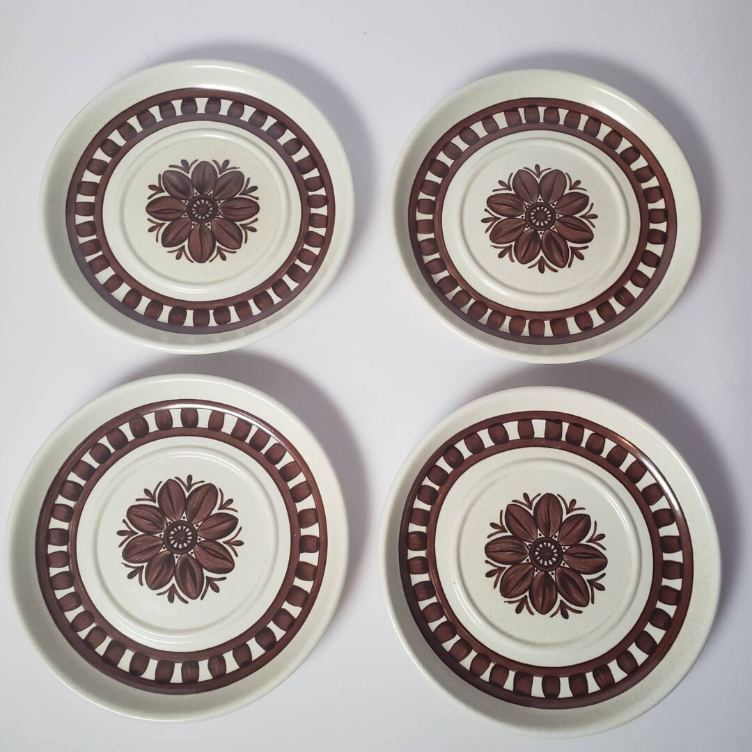 Midwinter Stonehenge Medallion Tableware 4 Saucers 1970s Design Made in ...