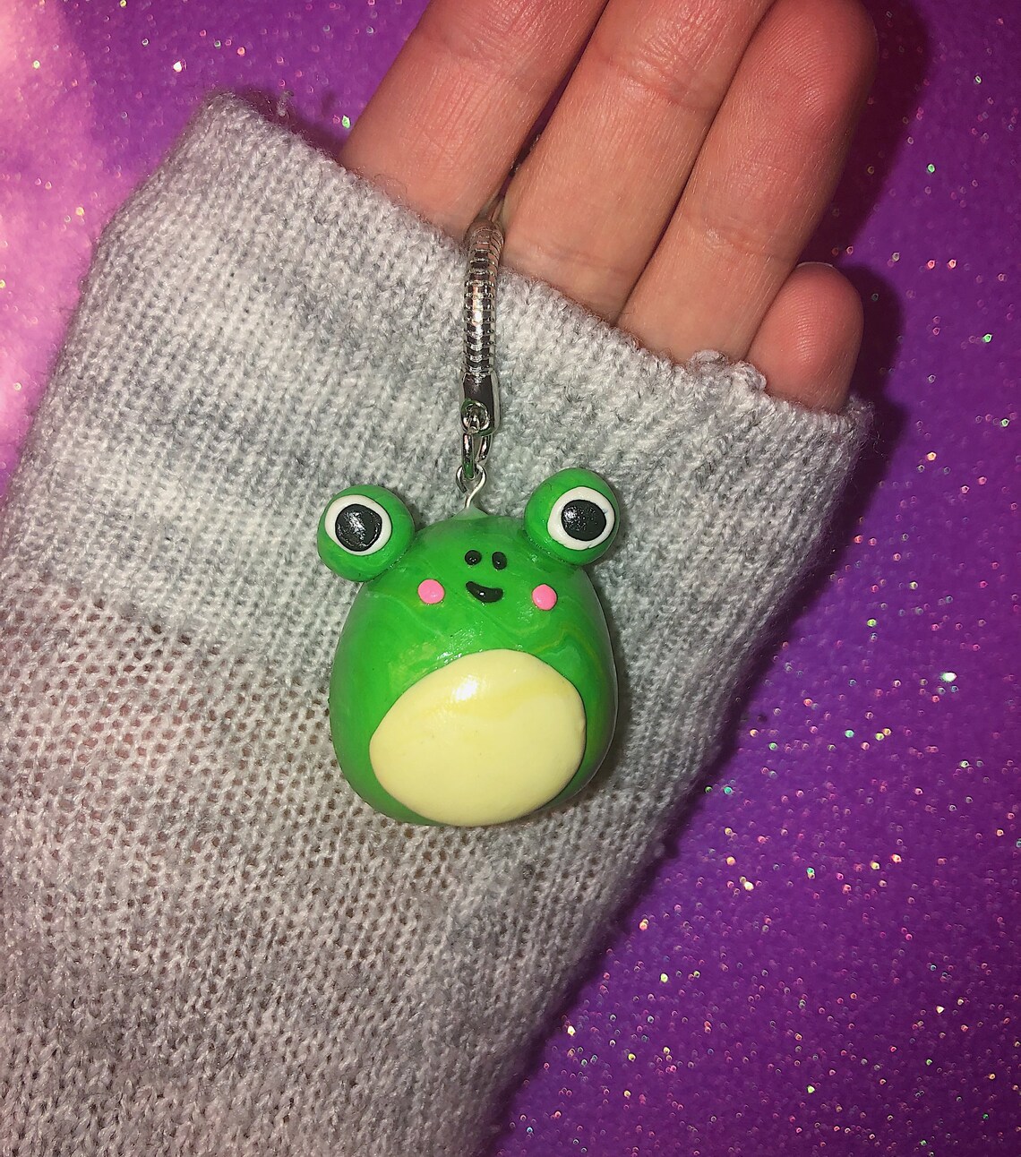 Squishmallow keychain wendy keychain frog keychain polymer Etsy