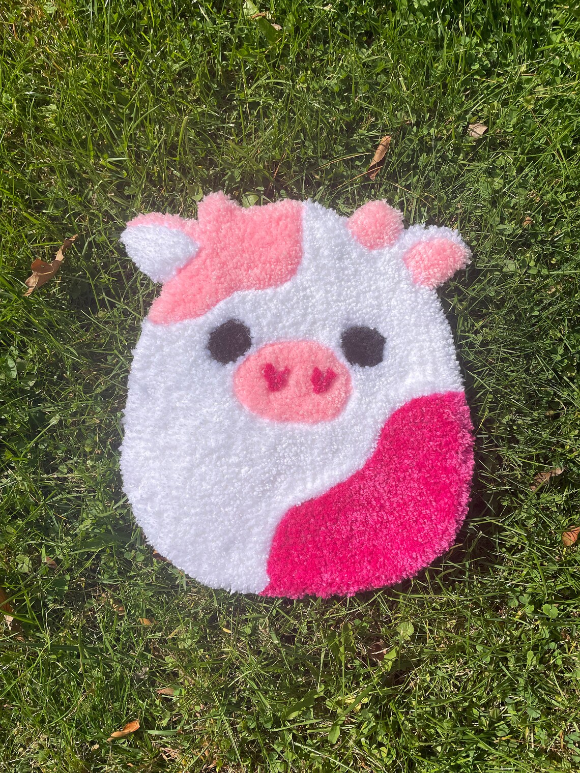 Squishmallow Pink Cow Caedyn Rug Tufting Rug Hand Tuffed Rug Etsy