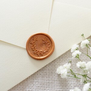 Selbstklebendes Blumenkranz-Wachs Siegel, Botanische Wachssiegel-Aufkleber, Set mit 10 Blumenwachssiegeln, Hochzeitseinladung Zubehör, 25 mm Wachssiegel