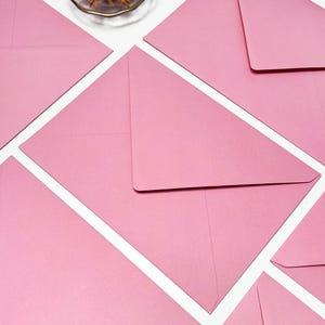 C5 Rose Pink Envelopes | A5 Wedding Invitations | Classic Pink Stationery | Business Card Envelope | 140 gsm Cardstock | Save the Date