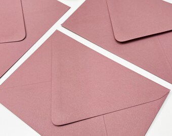 A7 Dusty Rose Envelopes | Heavyweight Paper 150 gsm | Premium Stationery | Wedding Invitations | Business Card Envelopes