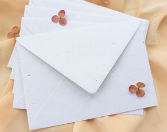 Ivory Floral Envelopes: Textured Paper, Euro Flap, Set of 10