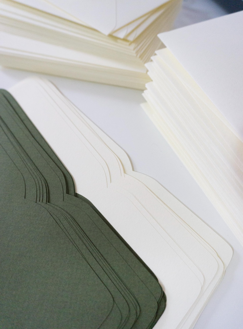 Premium Handcrafted White Matte Envelopes | 200 GSM Textured Paper | A7, C6, C7 Sizes | Set of 10 | Wedding Invitations image 9