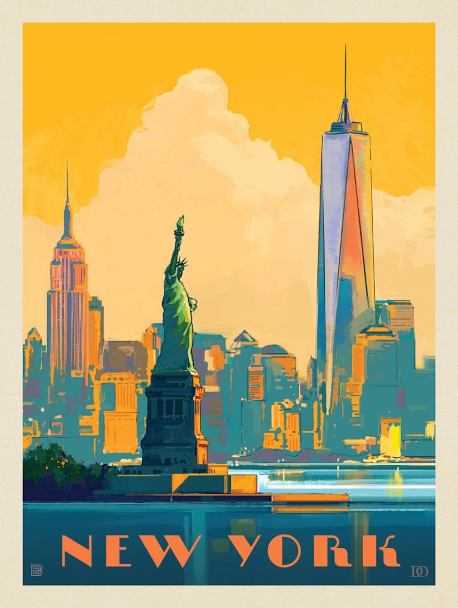 vintage city travel posters