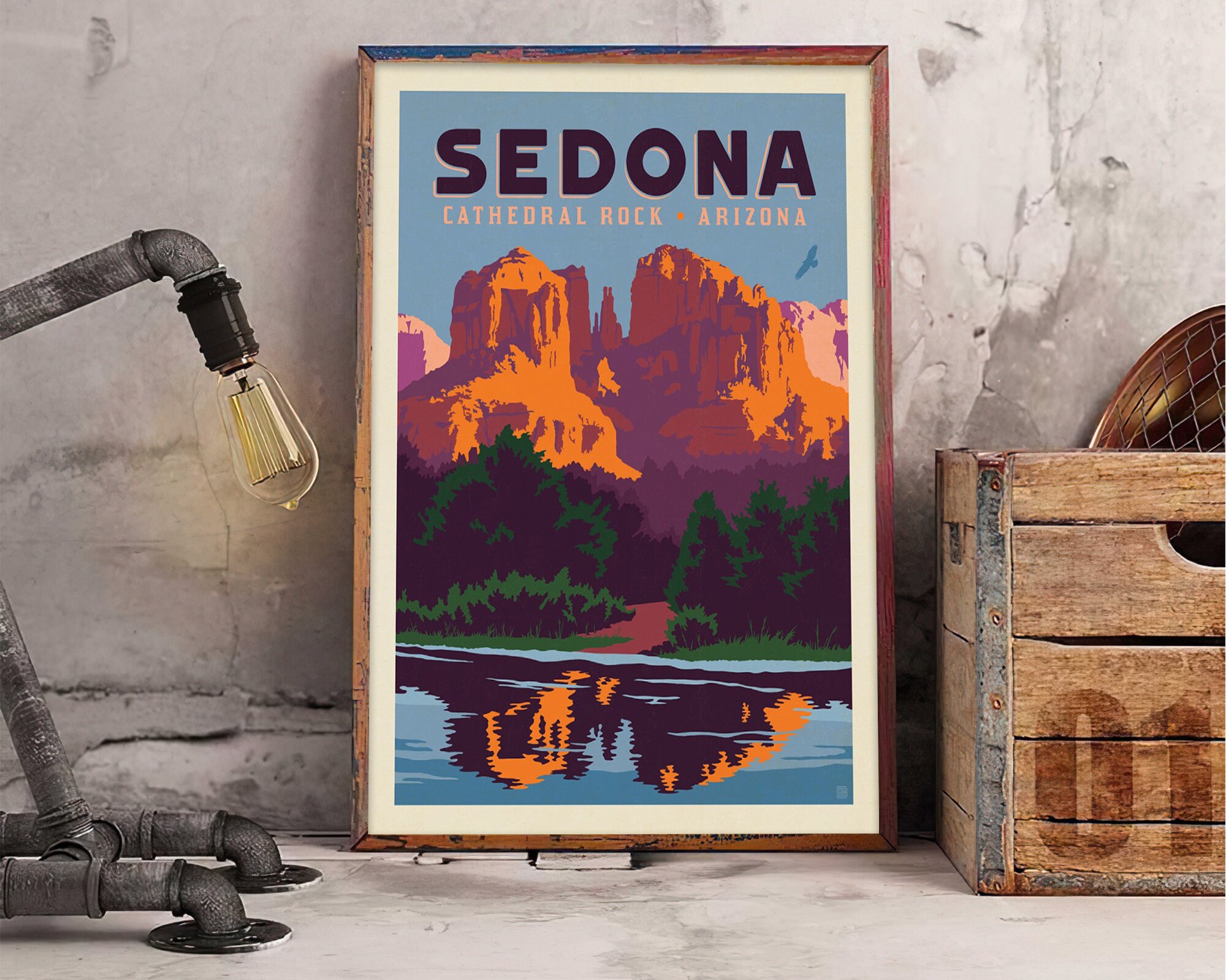 sedona travel poster