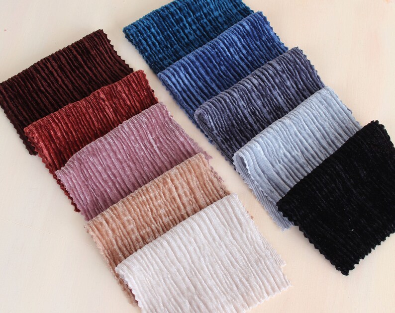 58 Width 10 colors Stretchy Pleated Polyester Fabric Etsy