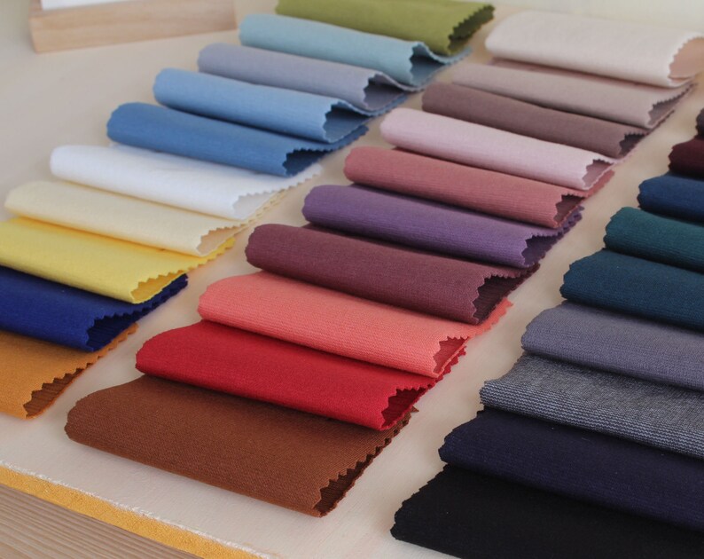 30 Colors Cotton Polyester Spandex by the yard Stretchy Etsy