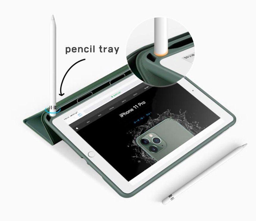 IPad case with apple pencil holder for ipad 7/8th ipad pro 11 Etsy
