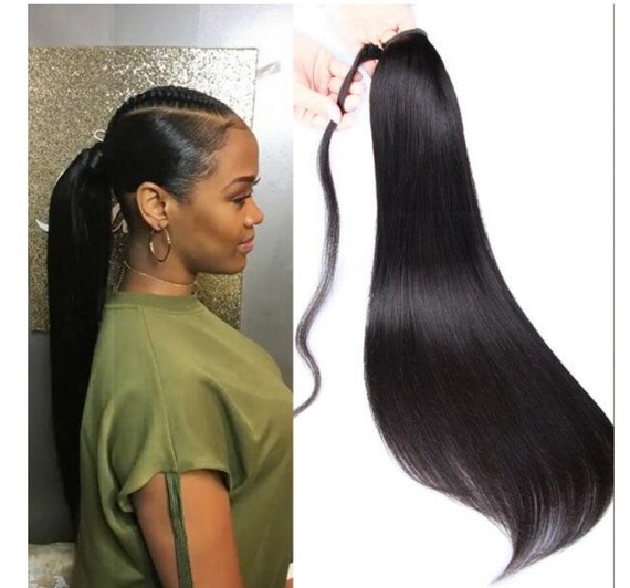 Wrap Around Ponytail Human Hair 100 Ponytail Grade 12a and 10aa
