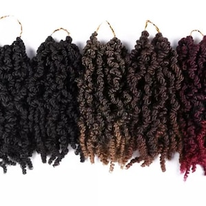 Hair Short Curly Pre-Twisted Spring Twist Hair 10 Inch Pre-Twisted Passion Twist
