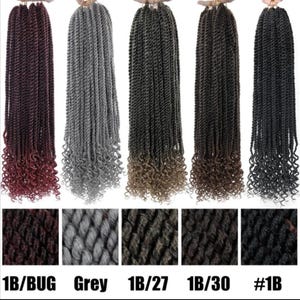Senegalese Twisted Crochet Hair Wavy Ends Hair Braids Synthetic Hair Extension