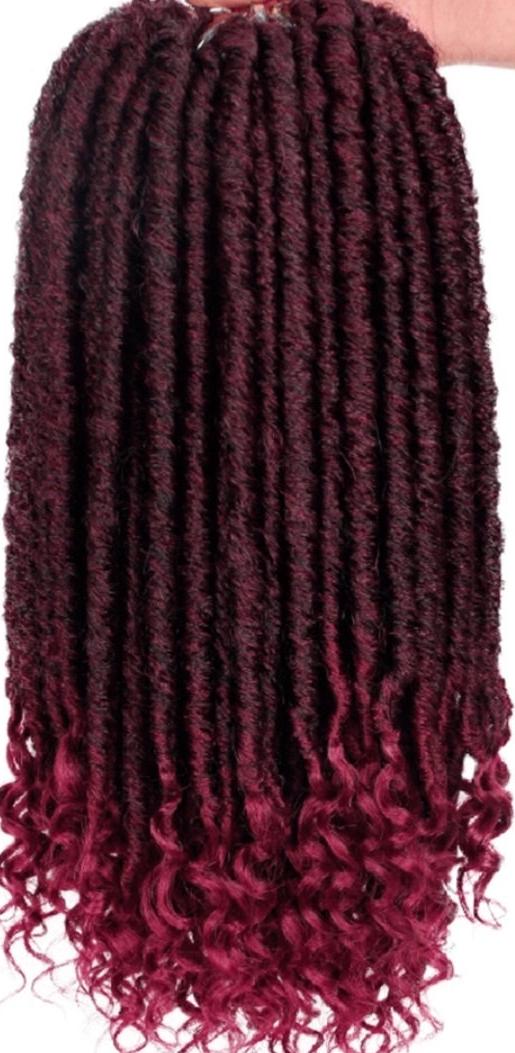 6 Confezioni Dea Locs Uncinetto &ndash; Capelli Ondulati Ricci Finti Locs Trecce Sintetiche 14 Pollici #1B