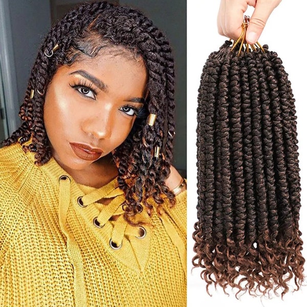 14Inch 12Roots Soft Senegalese Twist Synthetic Crochet curly end
