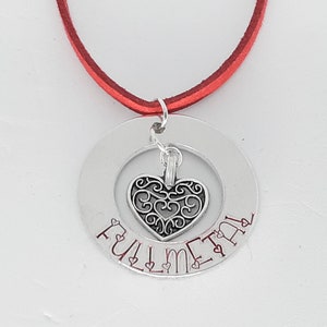 Fullmetal Heart Pendant Necklace - Hand Stamped