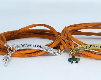 Browncoat Wrap Bracelet - Hand Stamped