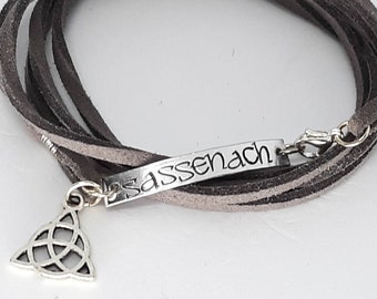 Sassenach Wrap Bracelet - Hand Stamped