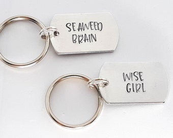 Seaweed Brain & Wise Girl Key Chain Set