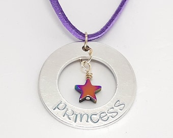 Princess Necklace - Glimmer - Hand Stamped