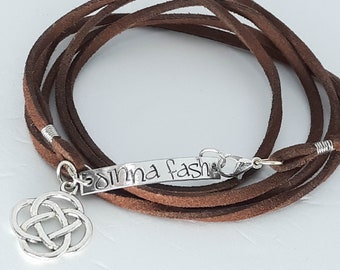 Dinna Fash Wrap Bracelet - Hand Stamped