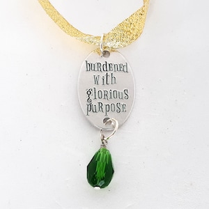 Burdened With Glorious Purpose Ornament - Hand Stamped