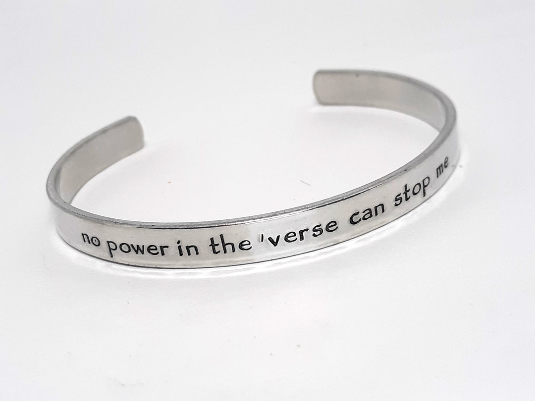 No Power in the 'verse Can Stop Me Cuff Bracelet - Hand Stamped - Etsy