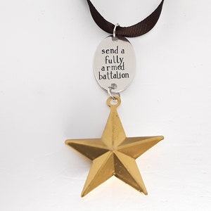 Send a Fully Armed Battalion Hand Stamped Ornament