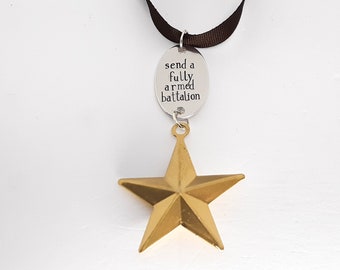 Send a Fully Armed Battalion Hand Stamped Ornament