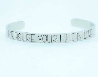 Measure Your Life in Love Cuff Bracelet