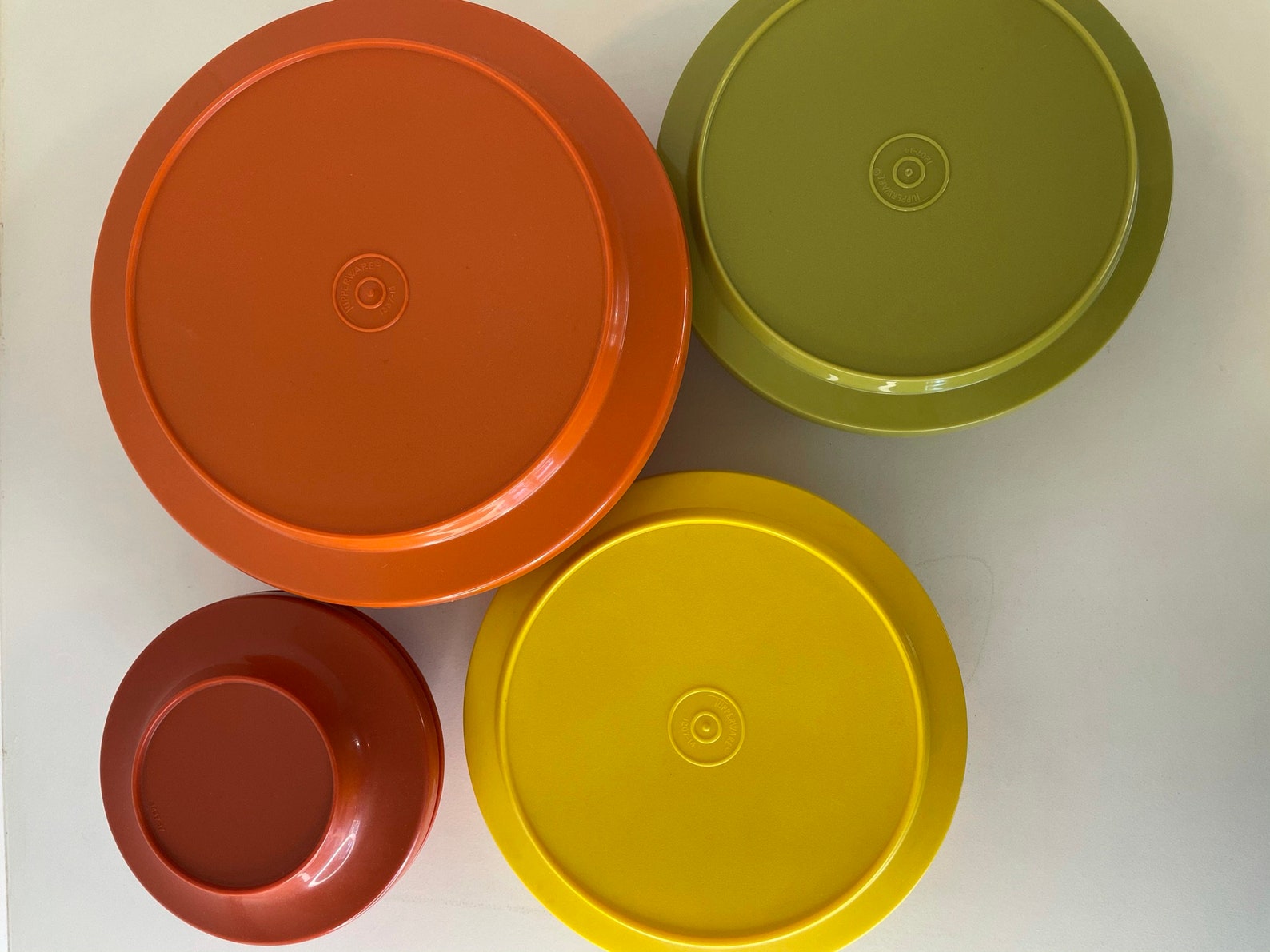 Vintage Tupperware 1206 Harvest Seal N' Serve Bowl 4 Piece Etsy