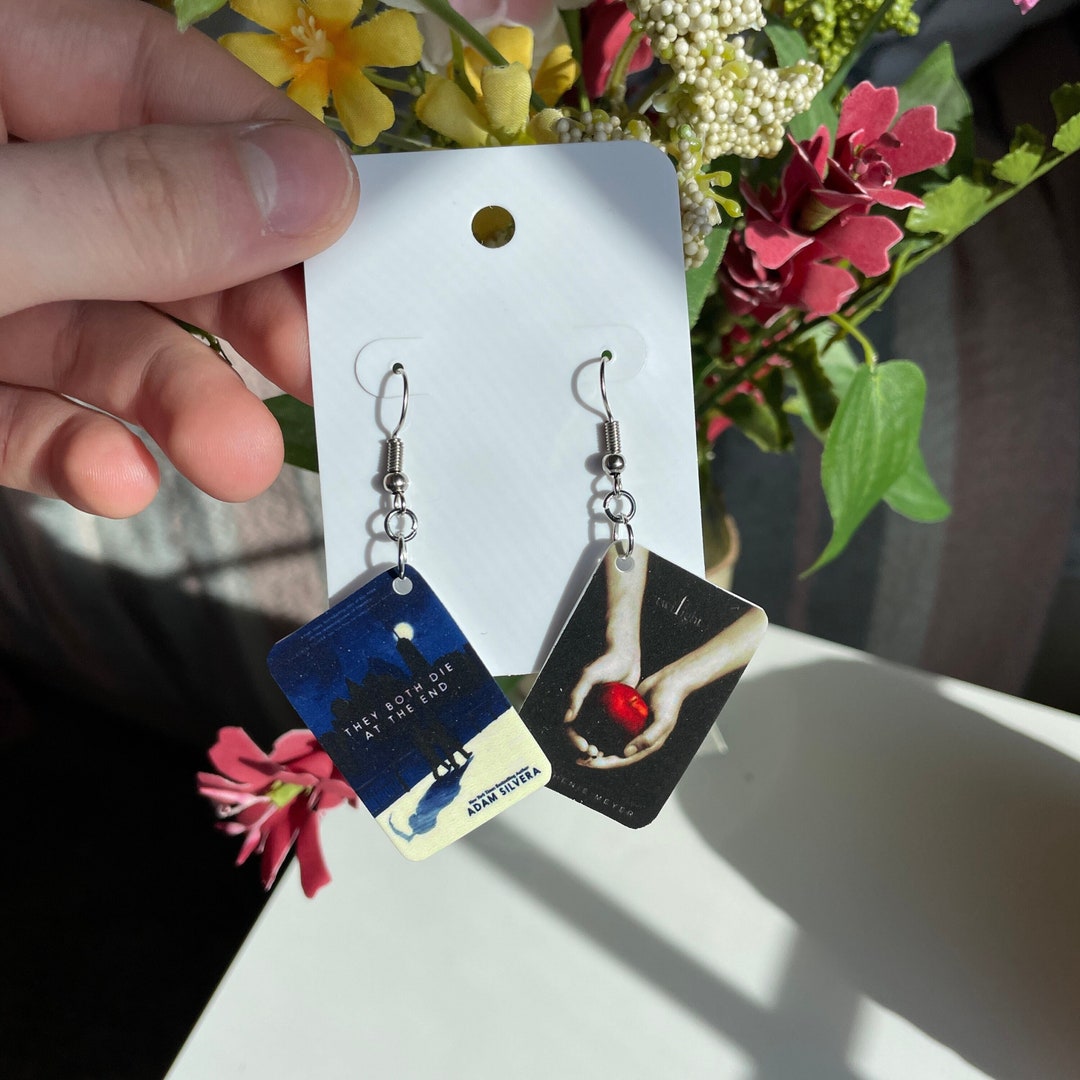 Customizable Book Cover Earrings, Chose the Cover, Book Earrings, Funky