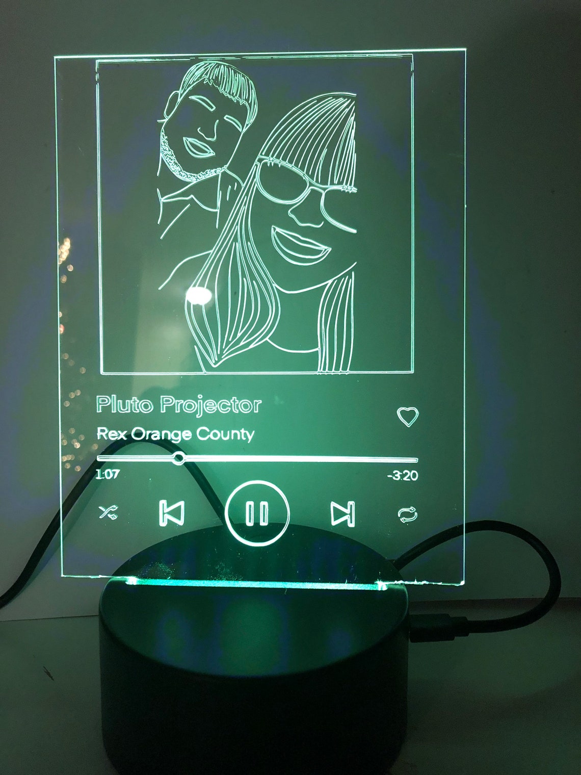 Custom LED Light LED Photo Spotify LED Light Spotify Etsy