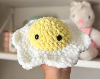 Crochet Egg Plushie, Handmade Amigurumi Plush, Cute Kawaii Plush Toy