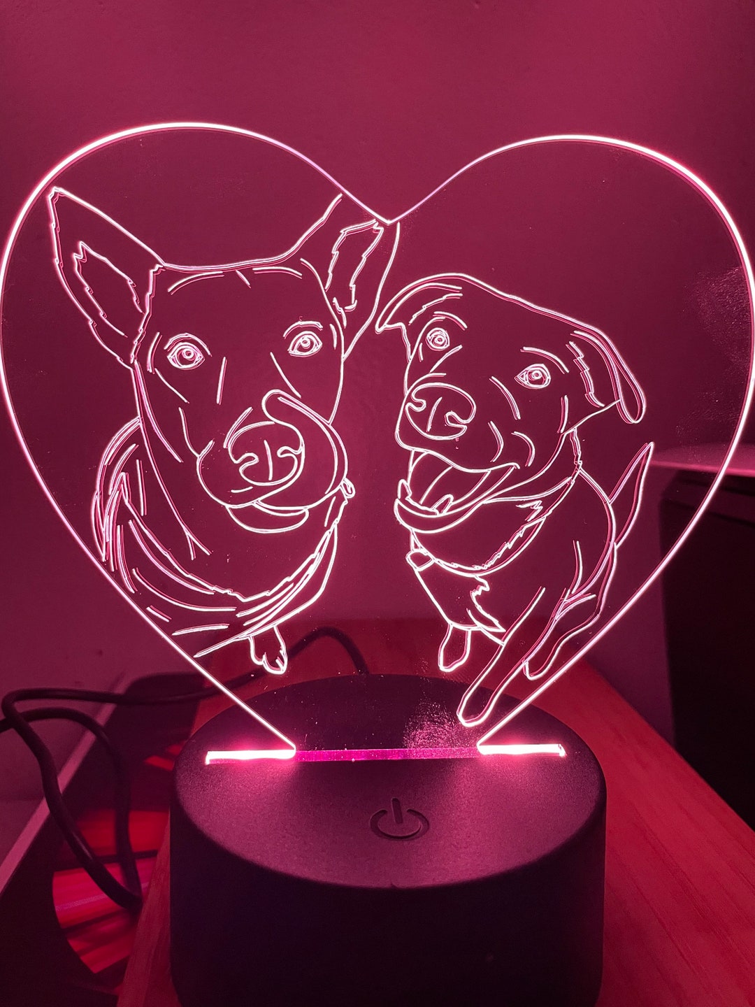 Custom Heart LED Light, LED Photo, LED Light, Picture Light, Acrylic ...