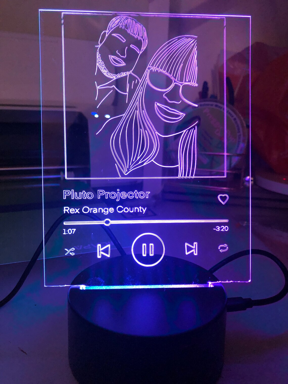 Custom LED Light LED Photo Spotify LED Light Spotify Etsy
