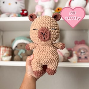 Patrón de peluche Carpincho a crochet, Tutorial DIY Amigurumi (Patrón PDF) imagen 1