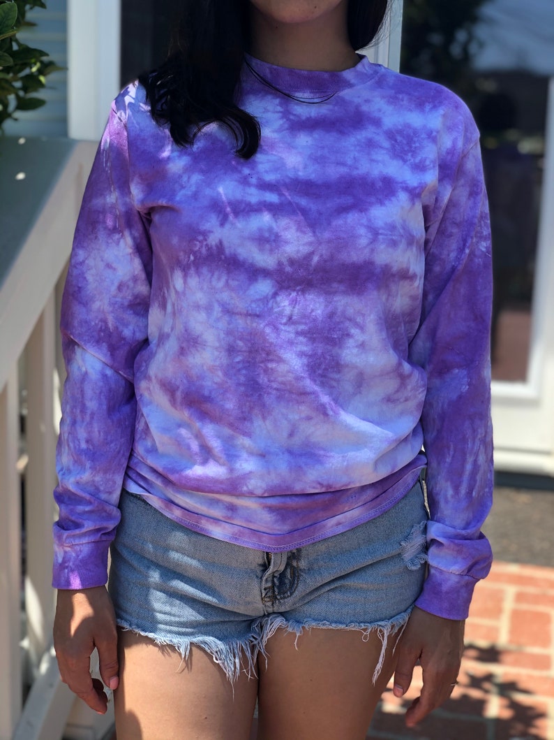 womens long sleeve purple shirt