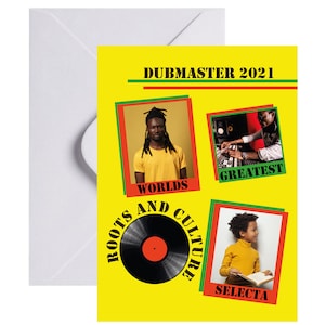 Tarjeta de felicitación y sobre personalizado Dubmaster 2021 A4