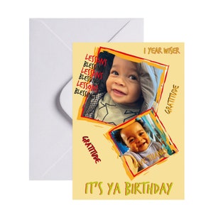 C’est votre anniversaire! Grande carte de vœux personnalisable