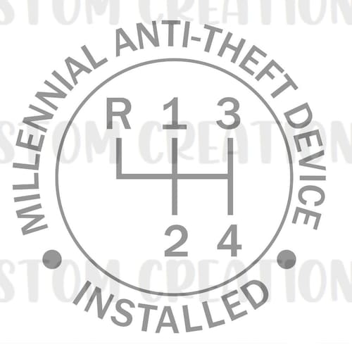 Manual Transmission Vinyl Decal Stick Shift Decal Sticker Etsy