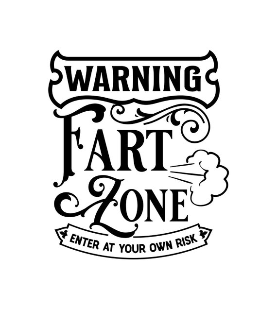 Warning Fart Zone : Vinyl Wall Decal Sticker Bathroom Vinyl | Etsy
