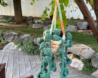 Jumbo Hanging Plant! Hanging Plant Decor, Room Decor, Plant Decor, Handmade Plant, Crochet Plant, Plant Hanger, Fake Plant