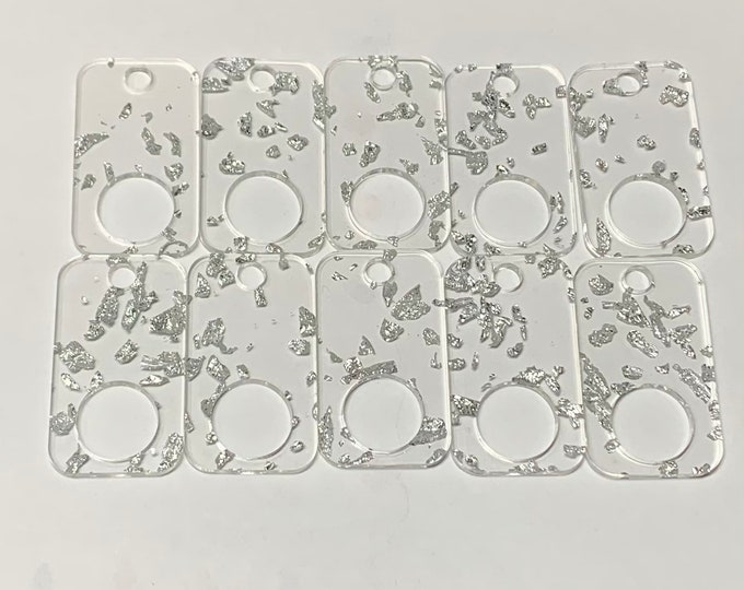 Silver Infused Threads Limited Edition Rectangular Silver Leaf Infused Acrylic Thread Drops. A ...