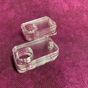 Rectangular Clear acrylic thread drops