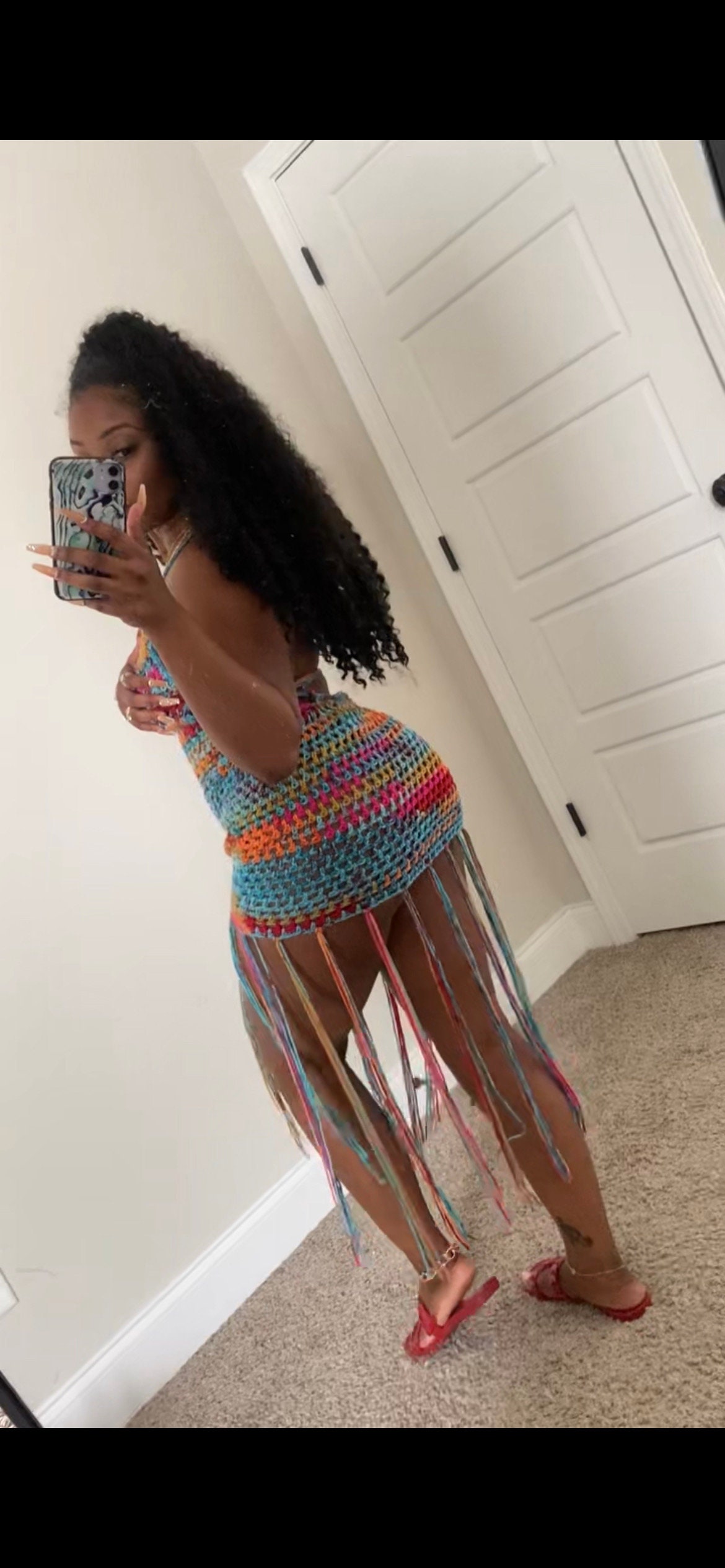 Crochet Dress Bottom Fringe