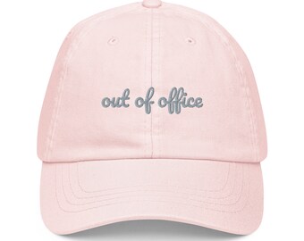 Out of Office Pastel baseball hat, vacation hat